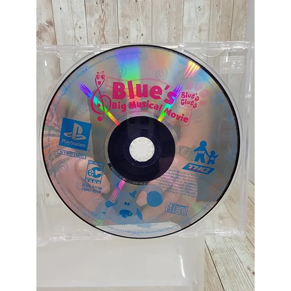 Blue's Clues Blue's Big Musical Sony PlayStation 1, 2001 PS1 w/ Manual